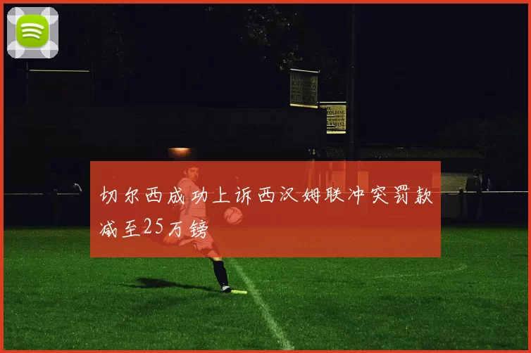 切尔西成功上诉西汉姆联冲突罚款减至25万镑